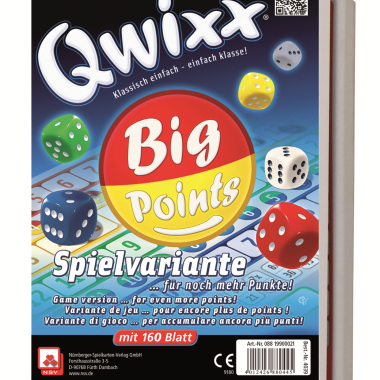 Qwixx – Big Points Zusatzblöcke Jugendliche NSV - Nürnberger Spielkarten Verlag