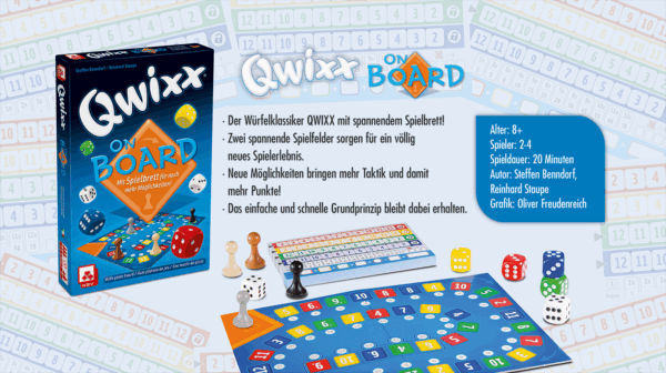 Qwixx – On Board dice games NSV - Nürnberger Spielkarten Verlag