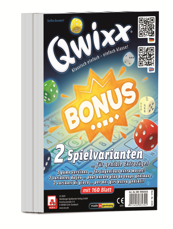 Qwixx – Bonus Zusatzblöcke ab 8 Jahren NSV - Nürnberger Spielkarten Verlag