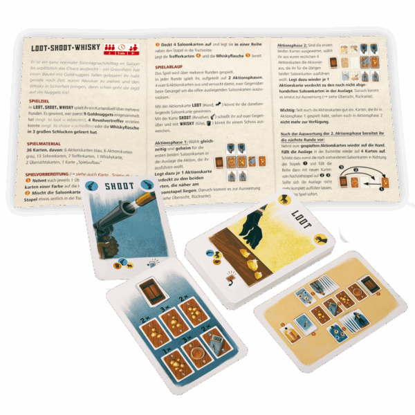 Minnys – Loot Shoot Whisky Kartenspiel NSV - Nürnberger Spielkarten Verlag