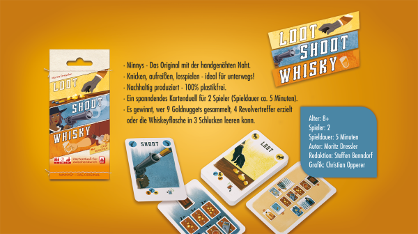 Minnys – Loot Shoot Whisky ab 8 Jahren NSV - Nürnberger Spielkarten Verlag