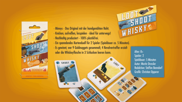 Minnys – Loot Shoot Whisky Kartenspiel NSV - Nürnberger Spielkarten Verlag