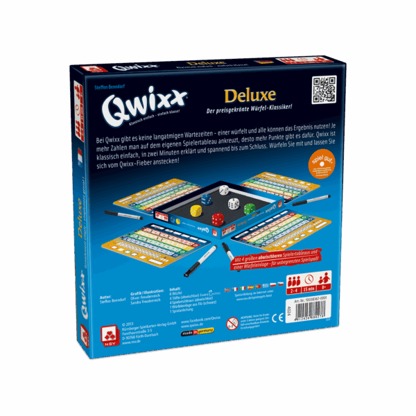 Qwixx – Deluxe PT NSV - Nürnberger Spielkarten Verlag