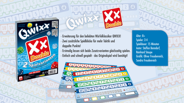 Qwixx – Double Zusatzblöcke Jugendliche NSV - Nürnberger Spielkarten Verlag