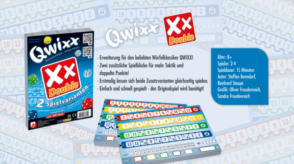 Qwixx – Double Zusatzblöcke Jugendliche NSV - Nürnberger Spielkarten Verlag