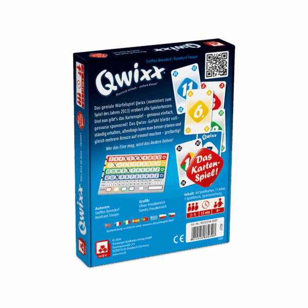 Qwixx – Das Kartenspiel Erwachsene NSV - Nürnberger Spielkarten Verlag