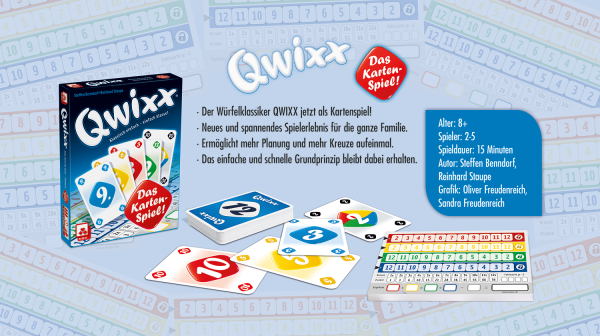 Qwixx – Das Kartenspiel ES NSV - Nürnberger Spielkarten Verlag