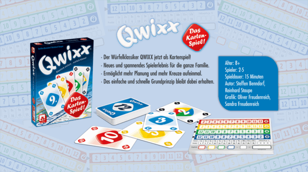 Qwixx – Das Kartenspiel ES NSV - Nürnberger Spielkarten Verlag