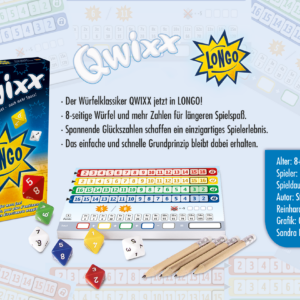 Qwixx – Longo Familienspiel NSV - Nürnberger Spielkarten Verlag