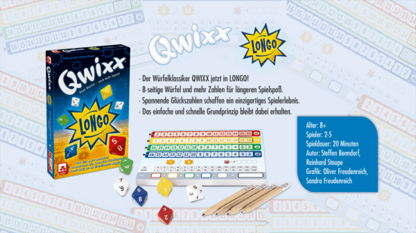 Qwixx – Longo ab 8 Jahren NSV - Nürnberger Spielkarten Verlag