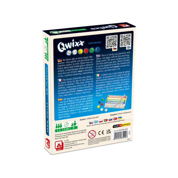Qwixx – Natureline PL NSV - Nürnberger Spielkarten Verlag