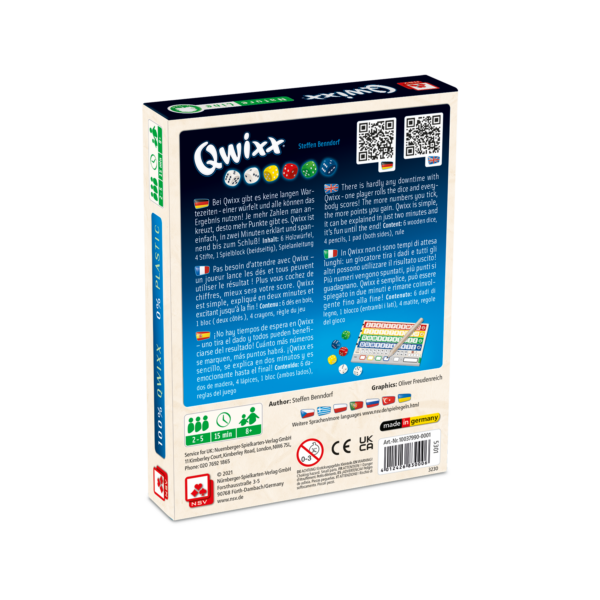 Qwixx – Natureline IT NSV - Nürnberger Spielkarten Verlag