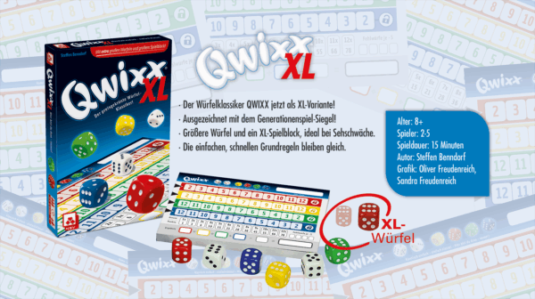 Qwixx XL Spiele NSV - Nürnberger Spielkarten Verlag