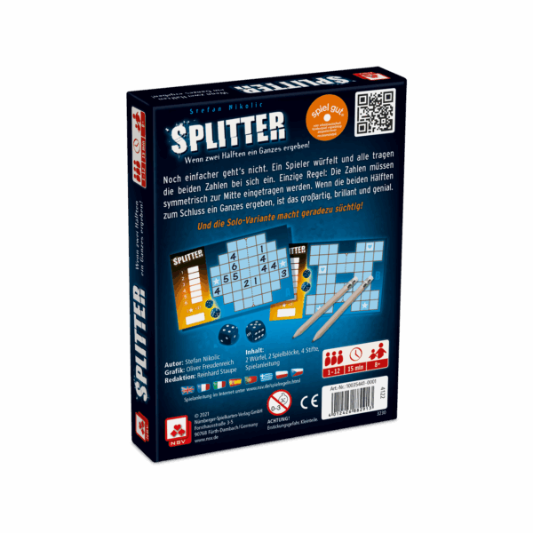 Splitter ab 8 Jahren NSV - Nürnberger Spielkarten Verlag