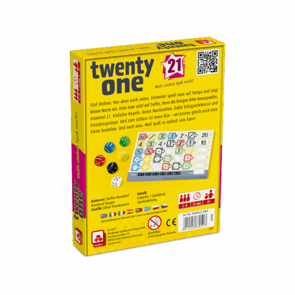 Twenty One Würfelspiele NSV - Nürnberger Spielkarten Verlag