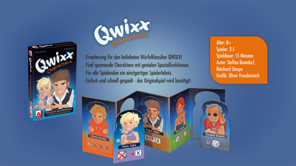 Qwixx – Characters ab 8 Jahren NSV - Nürnberger Spielkarten Verlag