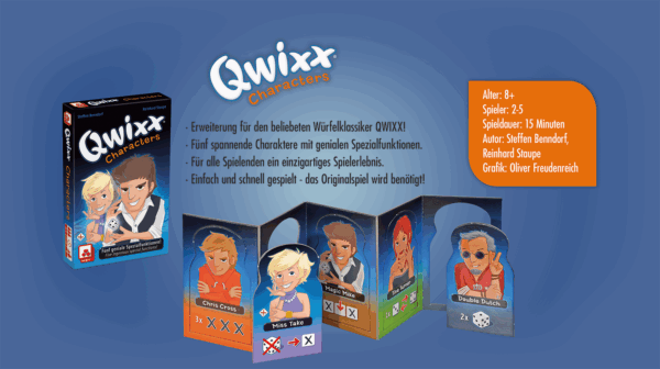 Qwixx – Characters ab 8 Jahren NSV - Nürnberger Spielkarten Verlag