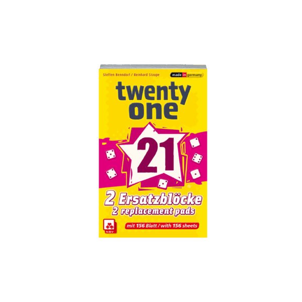 Twenty One Ersatzblöcke Erwachsene NSV - Nürnberger Spielkarten Verlag