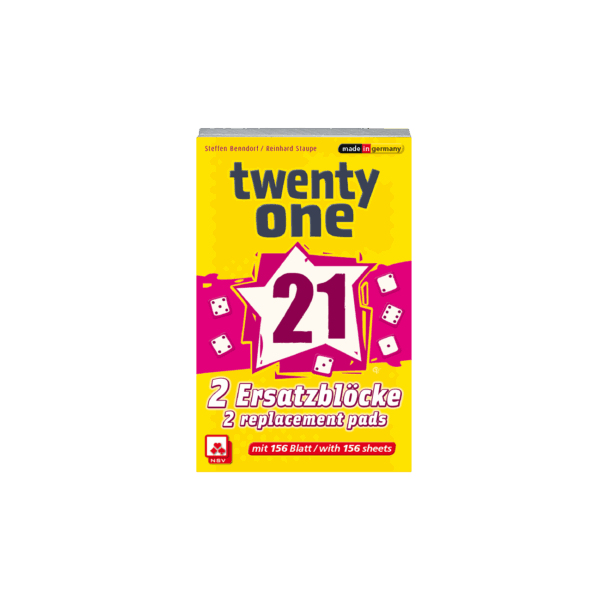 Twenty One Ersatzblöcke Nürnberger-Spielkarten-Verlag GmbH NSV - Nürnberger Spielkarten Verlag