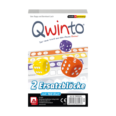 Qwinto Ersatzblöcke ab 8 Jahren NSV - Nürnberger Spielkarten Verlag