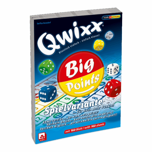 Qwixx – Big Points Zusatzblöcke Erwachsene NSV - Nürnberger Spielkarten Verlag