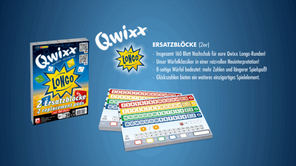 Qwixx – Longo Ersatzblöcke Jugendliche NSV - Nürnberger Spielkarten Verlag