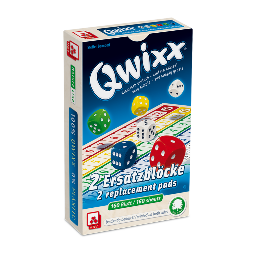 Qwixx – Natureline Ersatzblöcke ab 8 Jahren NSV - Nürnberger Spielkarten Verlag