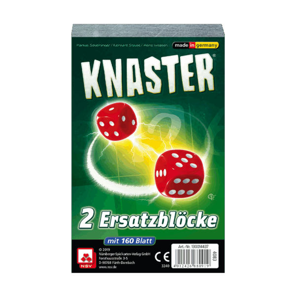 Knaster Ersatzblöcke Jugendliche NSV - Nürnberger Spielkarten Verlag