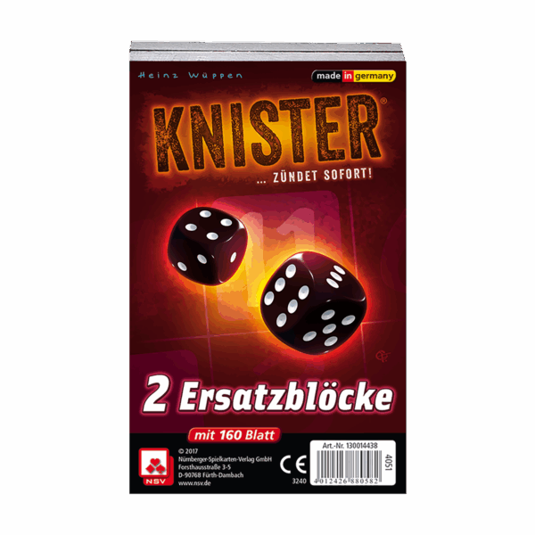 Knister Ersatzblöcke Nürnberger-Spielkarten-Verlag GmbH NSV - Nürnberger Spielkarten Verlag