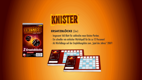 Knister Ersatzblöcke Nürnberger-Spielkarten-Verlag GmbH NSV - Nürnberger Spielkarten Verlag