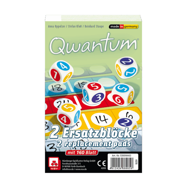 Qwantum Ersatzblöcke Erwachsene NSV - Nürnberger Spielkarten Verlag