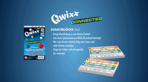 Qwixx – Connected Zusatzblöcke Erwachsene NSV - Nürnberger Spielkarten Verlag